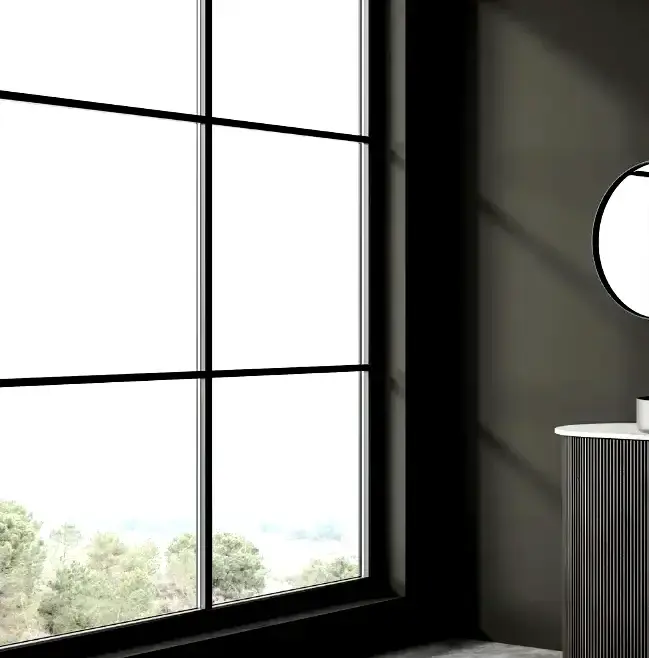 black white window glass after repair services
